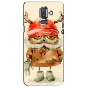 Чехлы с принтом СОВЫ для Samsung Galaxy J8-2018, J810 (Сова в шапке)