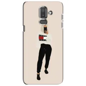 Силиконовый Чехол на Samsung Galaxy J8-2018, J810 с картинкой Стильных Девушек (Стильная)