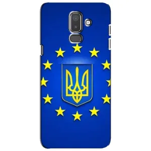 Чехол с Украинской символикой на Самсунг J8 (2018) (Украина это Европа)