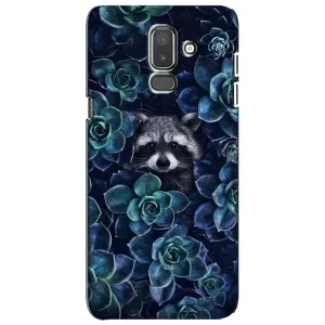 Силиконовый Чехол с Енотами на Samsung Galaxy J8-2018, J810 (В цветах)