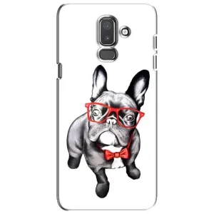 Бампер для Samsung Galaxy J8-2018, J810 с картинкой "Песики" (В очках)