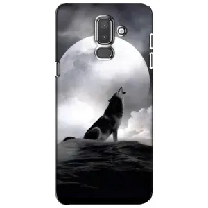 Чехол с Волком на Samsung Galaxy J8-2018, J810 (Волк и луна)