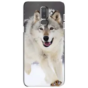 Чехол с Волком на Samsung Galaxy J8-2018, J810 (Волк на снегу)