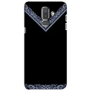 Силиконовый Чехол на Samsung Galaxy J8-2018, J810 (Воротник вышиванки)