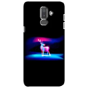 Силиконовый бампер с картинкой животных для Samsung Galaxy J8-2018, J810 (Яркий олень)