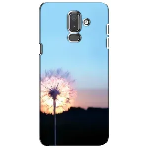 Силиконовый Чехол с одуванчиками на Samsung Galaxy J8-2018, J810 (Закат с одуванчиком)
