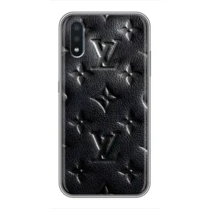 Текстурный Чехол Louis Vuitton для Самсунг М01 (Черный ЛВ)