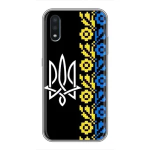 Силиконовый Чехол на Sansung Galaxy M01 (M015) (Герб и вышыванка)