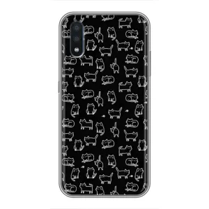 Чохол на тематику: Коти для Samsung Galaxy M01 (M015) (Котики на чорному)