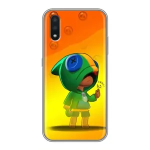 Чехол Бравл Старс для Sansung Galaxy M01 (M015) (LEON в кофте)