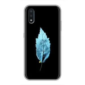 Чехол с картинками на черном фоне для Sansung Galaxy M01 (M015) (Листочек)