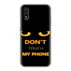 Чехол с Прикольным принтом на Sansung Galaxy M01 (M015) (Не трогай мой телефон)
