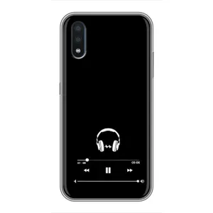 Чехол с картинками на черном фоне для Sansung Galaxy M01 (M015) (Плеер)