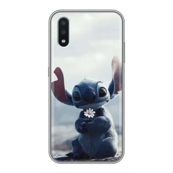 Чехол с рисунком «Стич с цветочком» для Samsung Galaxy M01 (M015)