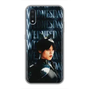 Чехлы с принтом Уэнсдей на Sansung Galaxy M01 (M015) (Уэнздей с ушками)