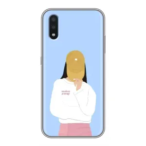 Силиконовый Чехол на Sansung Galaxy M01 (M015) с картинкой Стильных Девушек (Желтая кепка)