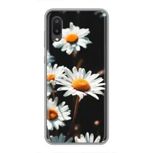 Чехол с ромашками на Samsung Galaxy M02 (M022) (Белые ромашки)