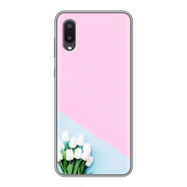 Чехол с рисунком «Белые тюльпаны» для Samsung Galaxy M02 (M022) Чехол с рисунком «Белые тюльпаны» для Samsung Galaxy M02 (M022)