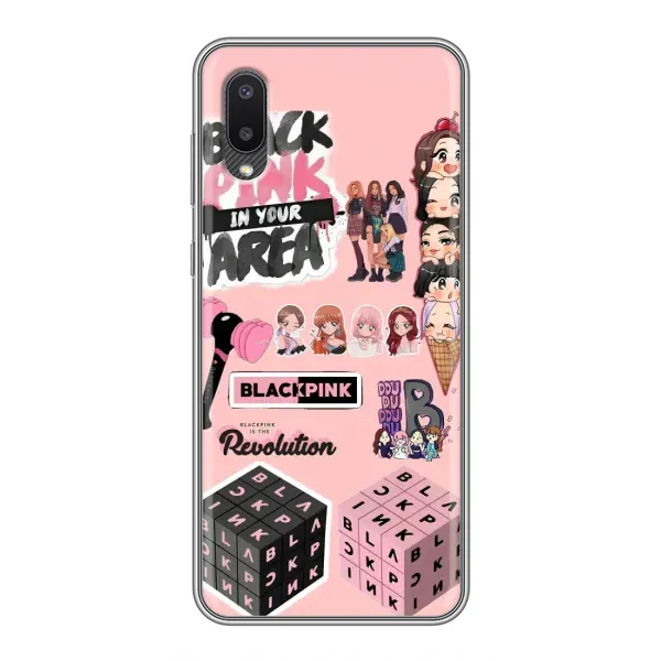 Чехол с рисунком «BLACK PINK коллаж» для Samsung Galaxy M02 (M022)