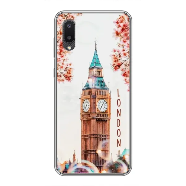 Чехол с рисунком «Часы Лондон» для Samsung Galaxy M02 (M022)