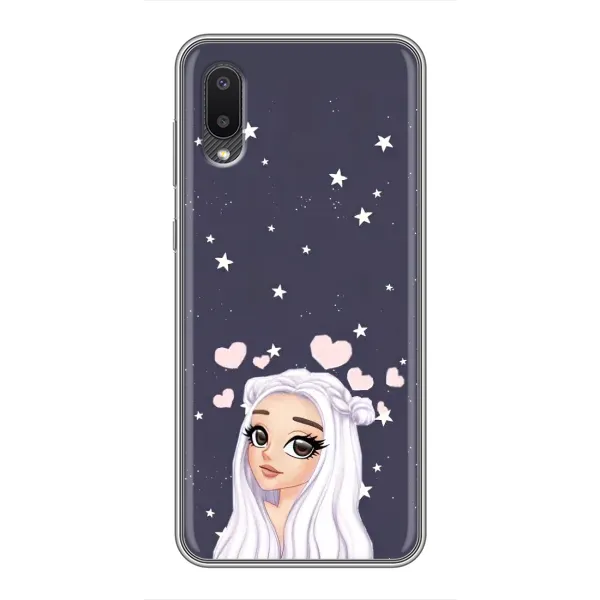 Чехол с рисунком «Девушка и сердечки» для Samsung Galaxy M02 (M022) Чехол с рисунком «Девушка и сердечки» для Samsung Galaxy M02 (M022)