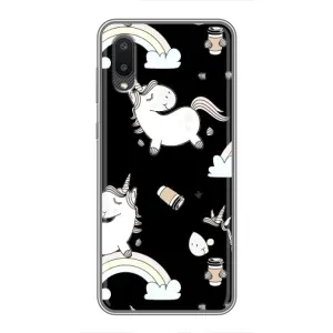 Чехол Unicorn на Samsung Galaxy M02 (M022) (Единорог с кофе)
