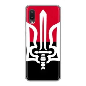 Чехлы УПА (Красно-Чёрный) на Samsung Galaxy M02 (M022) (Герб Украины)