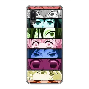 Силиконовые чехлы с глазами Anime для Самсунг Галакси М02 (Глаза Хашира)