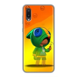 Чехол Бравл Старс для Samsung Galaxy M02 (M022) (LEON в кофте)