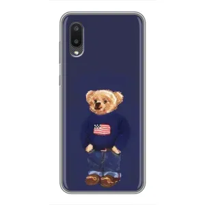 Чехлы Мишка Тедди для Самсунг Галакси М02 (Мишка USA)