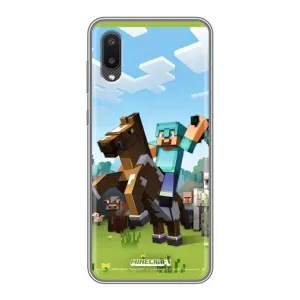 Чохли для Samsung Galaxy M02 (M022) (Персонажі МайнКрафт) (На коні)