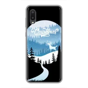 Силиконовый бампер на рождество для Samsung Galaxy M02 (M022) (Рождественский Олень)