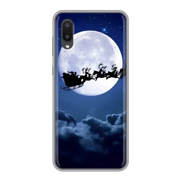 Чехол с рисунком «Санта - луна» для Samsung Galaxy M02 (M022) Чехол с рисунком «Санта - луна» для Samsung Galaxy M02 (M022)