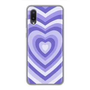 Чехлы с тематикой "Маленькие Сердечки" на Samsung Galaxy M02 (M022) (Сердце фиолет)