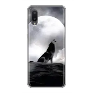 Чехол с Волком на Samsung Galaxy M02 (M022) (Волк и луна)