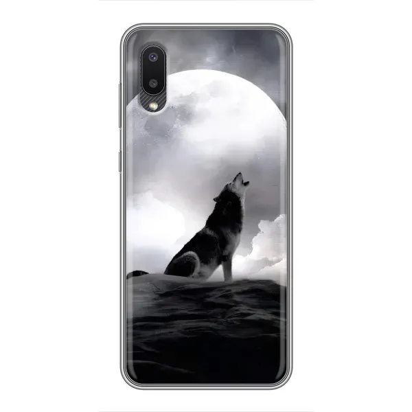 Чохол з малюнком «Вовк і місяць» для Samsung Galaxy M02 (M022) Чохол з малюнком «Вовк і місяць» для Samsung Galaxy M02 (M022)