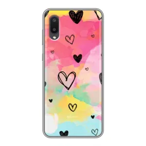 Чехлы с тематикой "Маленькие Сердечки" на Samsung Galaxy M02 (M022) (Яркие сердечки)