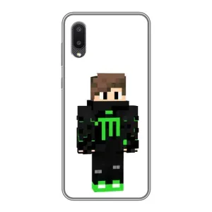 Чохли для Samsung Galaxy M02 (M022) (Персонажі МайнКрафт) (Зелений хлопчик)