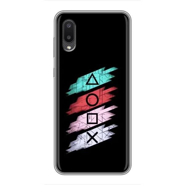 Чехол с рисунком «Значки Sony» для Samsung Galaxy M02 (M022) Чехол с рисунком «Значки Sony» для Samsung Galaxy M02 (M022)