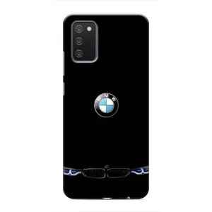 Силиконовый бампер с картинкой машины на Samsung Galaxy M02s (Черный BMW)