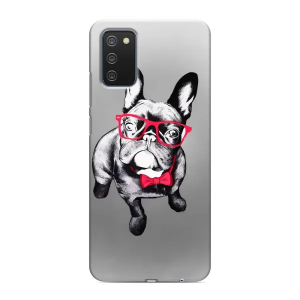 Чехол с рисунком «Бульдог в очках» для Samsung Galaxy M02s Чехол с рисунком «Бульдог в очках» для Samsung Galaxy M02s