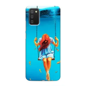 Чехол Стильные девушки на Samsung Galaxy M02s (Девушка на качели)