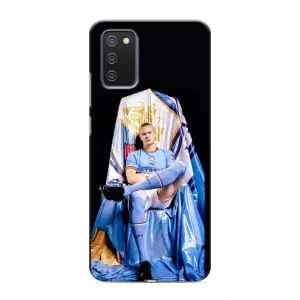 Чехлы с принтом для Samsung Galaxy M02s Футболист (футболист Холанн)