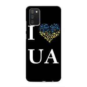 Силиконовый Чехол на Samsung Galaxy M02s (Я-Украина) (I Love UA)