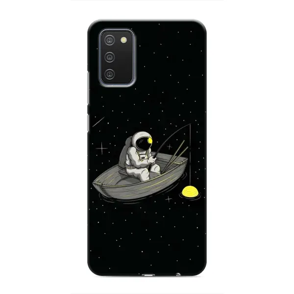 Чехол с рисунком «Космонавт на рыбалке» для Samsung Galaxy M02s Чехол с рисунком «Космонавт на рыбалке» для Samsung Galaxy M02s