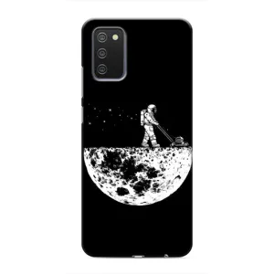Силиконовый Чехол с принтом "Космонавты" на Samsung Galaxy M02s (Космонавт)
