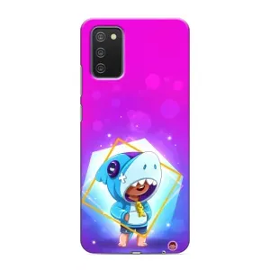 Чехол Бравл Старс для Samsung Galaxy M02s (Леон в костюме Акулы)