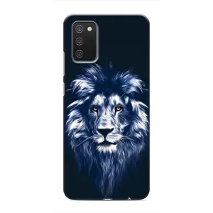 Чехол с картинкой на Samsung Galaxy M02s (Лев - синий)