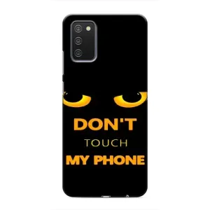 Чехол с Прикольным принтом на Samsung Galaxy M02s (Не трогай мой телефон)