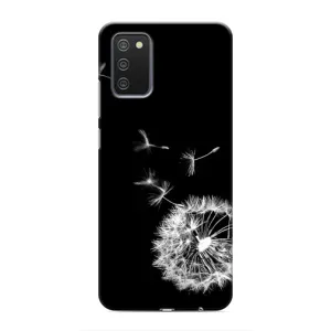 Силіконовий Чохол з кульбабками на Samsung Galaxy M02s (Кульбабка на чорному)